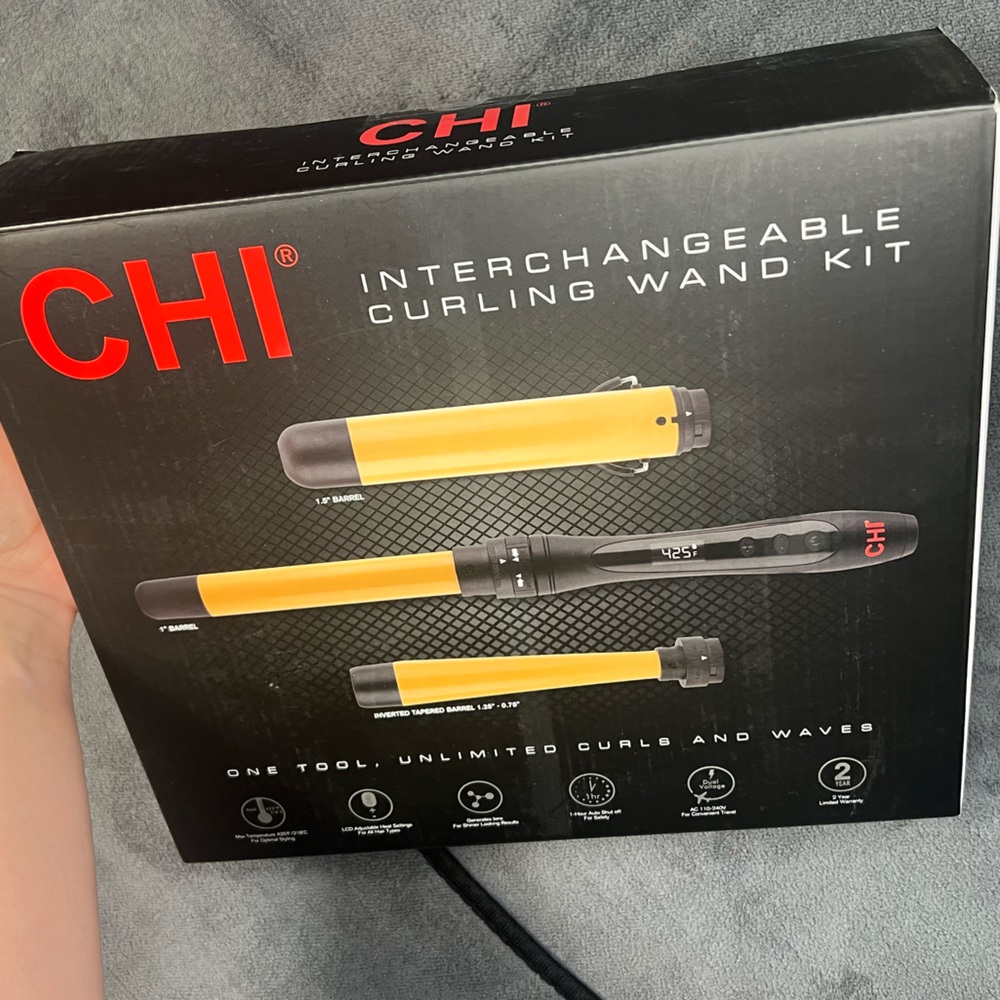 CHI Interchangeable Curling Wand, 3 Barrel Attachments For Versatile Curls